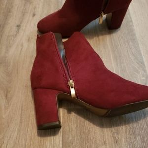 burgundy boots